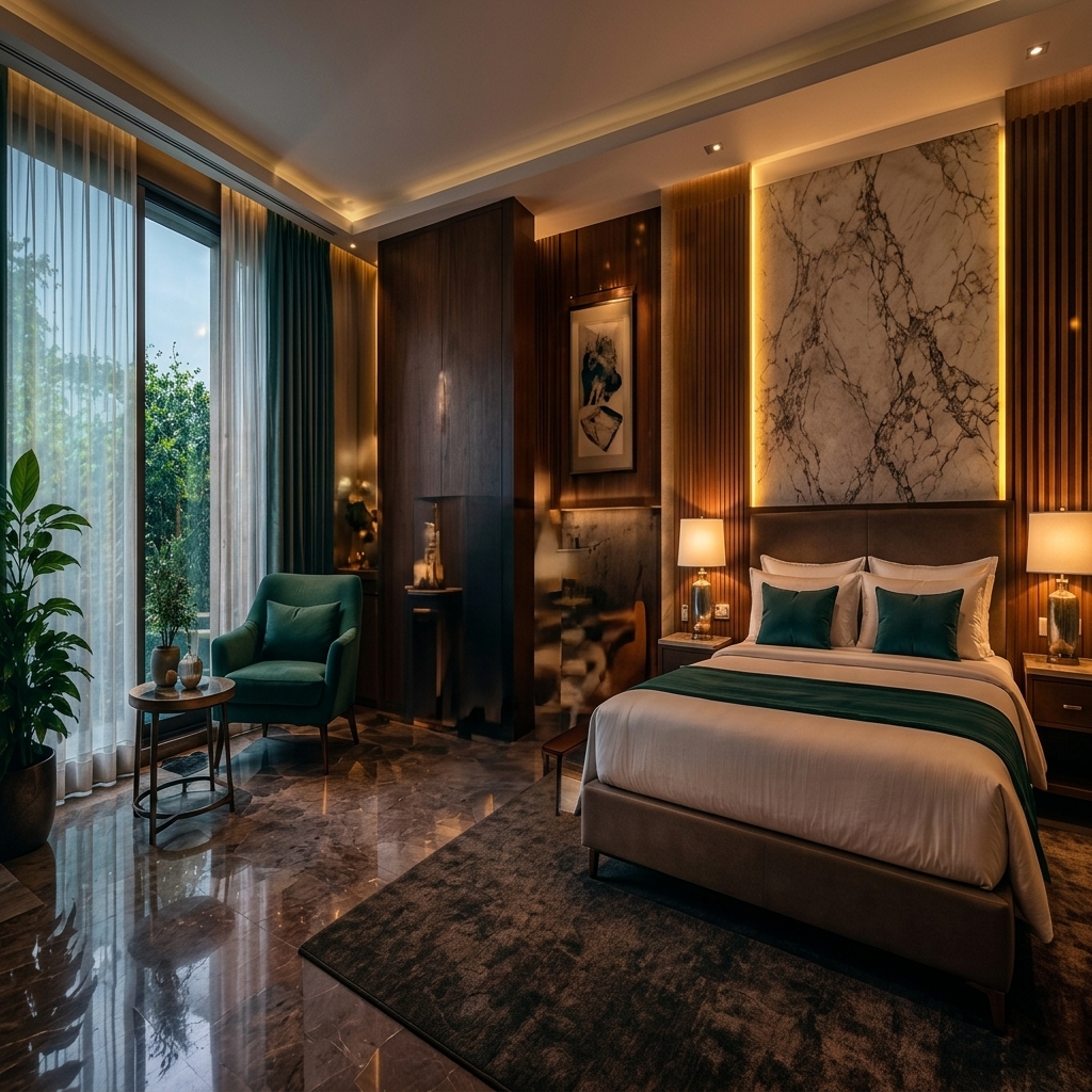 Luxury Hotel Room at Sri Manik Prabhu Lodge